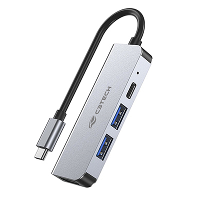 Dockstation HUB USB-C  C3Tech HU-D50 com HDMI 4K USB3 USB2