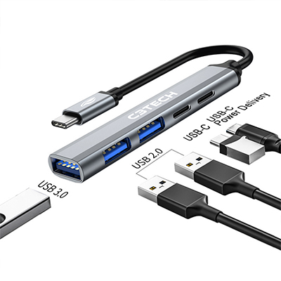 HUB USB tipo C C3Tech HU-P300SI 2USB2 1USB3 1USBC 1PD