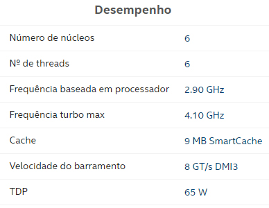 Processador Intel i5-9400 2.9GHz LGA1151 9g c/Vdeo