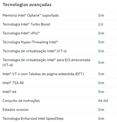 Processador Intel i7-8700 3.2GHz 12MB cache LGA-1151 8G