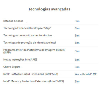 Processador Intel i7-9700K 3,6GHz 12MB cache 9 Gerao