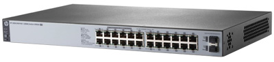 Switch HPE 1820-24G-PoE+ 185W 24 portas, 12 PoE, 2 SFP 