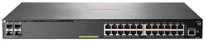 Switch HPE Aruba JL255A 2930F 24 portas Giga. PoE, 4SFP