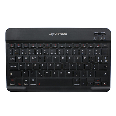 Mini teclado sem fio Bluetooth C3Tech K-BT40 bat. recarregvel