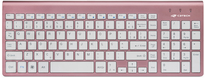 Teclado, mouse s/ fio C3Tech K-W510 pink, tecla baixa