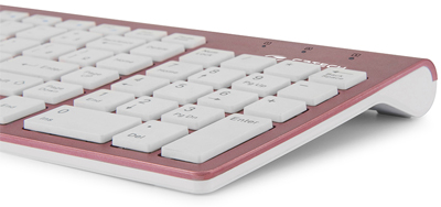 Teclado, mouse s/ fio C3Tech K-W510 pink, tecla baixa