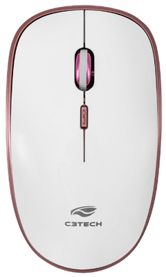 Teclado, mouse s/ fio C3Tech K-W510 pink, tecla baixa