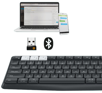 Teclado Logitech K375s Multi-Device Bluetooth PC Tablet