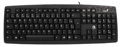 Teclado Genius KB-06XE, preto, em portugus, USB