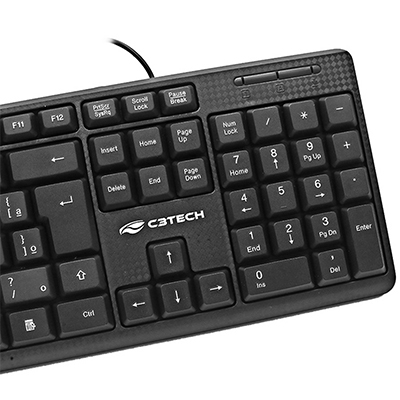 Teclado slim C3Tech KB-14BK USB MTBF: 8 milhes