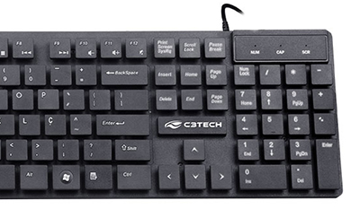 Teclado multimdia C3Tech KB-M50 107 teclas ABNT2 USB