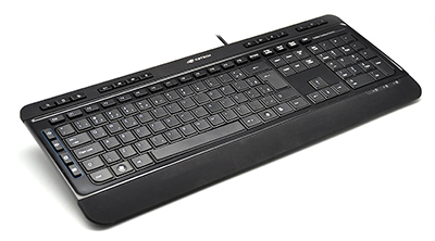 Teclado mulimdia slim c/ fio e apoio C3Tech KB-M700