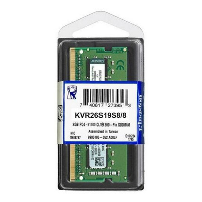 Memria 8GB DDR4 2666MHz Kingston SODIMM KVR26S19S8/8