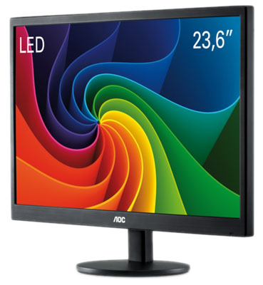 Monitor LED 23,6 pol. AOC M2470SW FullHD VGA DVI