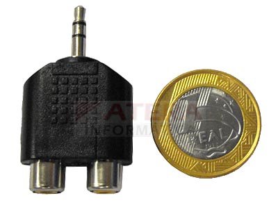 Adaptador estreo mini-jack P2 p/ 2 RCA fmea 5.1.70099