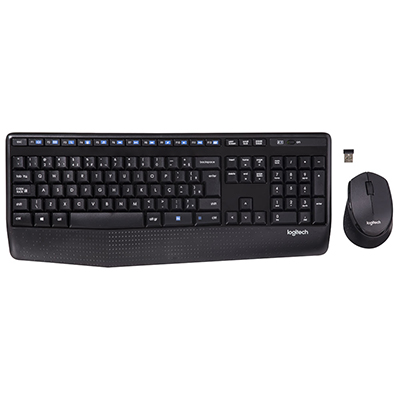 Teclado e mouse sem fio Logitech MK345 10m 1000dpi