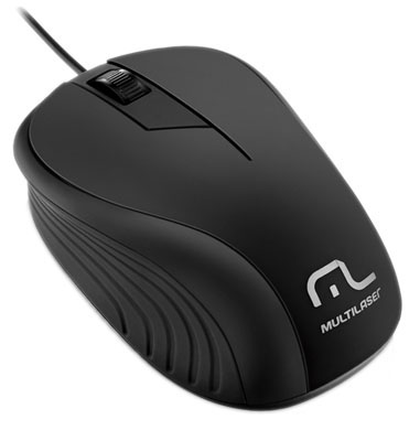 Mouse emborrachado 3 bot. Multilaser MO222 1200 dpi USB