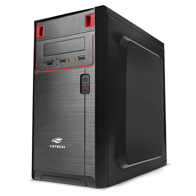 Gabinete mini-torre C3Tech MT-21 c/ fonte 200W 2 USB2