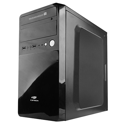 Gabinete mini-torre C3Tech MT-22 c/ fonte 200W 2 USB2