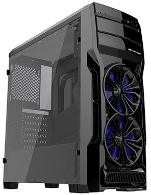 Gabinete gamer torre C3Tech MT-G650BK USB3 s/ fonte