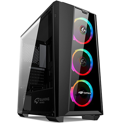 Gabinete Gamer torre C3Tech MT-G800BK sem fonte