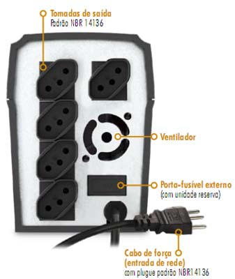 Nobreak SMS New Station 700VA (350W) bivolt sada 115V