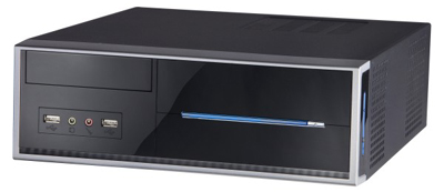 Gabinete ITX Nilko NK440, c/ fonte 160W  preto c/ prata