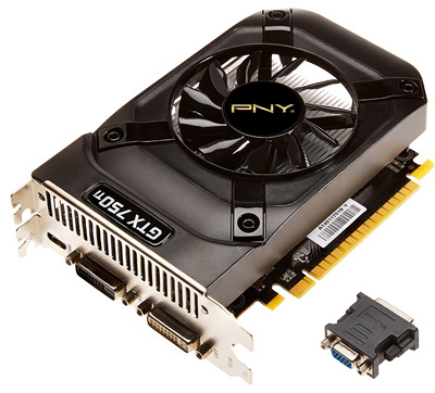 Placa de v�deo PNY Geforce GTX750 1GB GDDR5, 2DVI 1HDMI