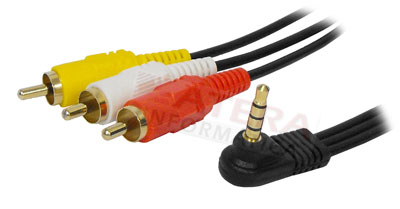 Cabo de vdeo e audio Tblack P2 4 pinos p/ 3 RCA macho