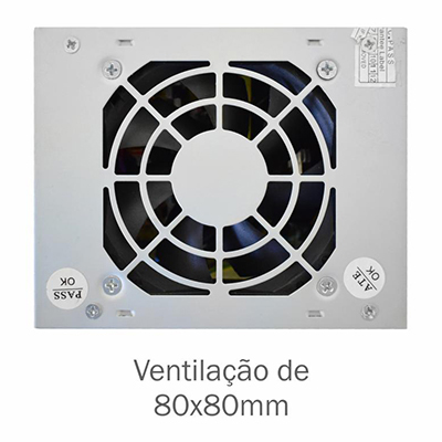 Fonte 200W reais K-Mex PB-200DNA bivolt automtica cabo