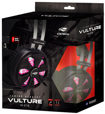 Gaming headset 7.1 C3Tech PH-G710 Vulture, USB c/ vibr 