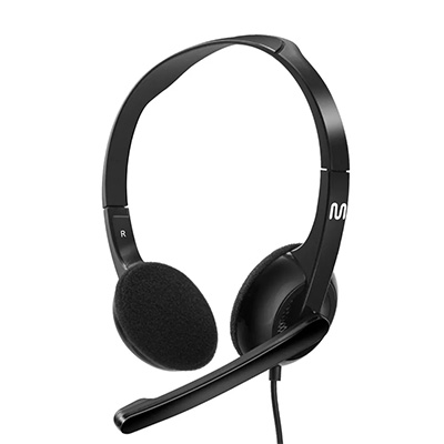 Headset e com mic. com fio Multi HF250 45mW P3+USB