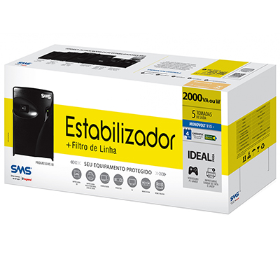 Estabilizador SMS Progressive III Laser 2KVA 115V/115V