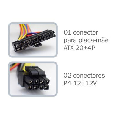 Fonte TFX 2.5 200W K-Mex PS200RNS Auto Swiitch c/cabo