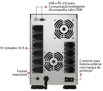 Nobreak  SMS Power Vision NG 2200VA 1364W Monovolt/220V