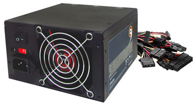 Fonte ATX 500W reais K-Mex PW500TUP ATX12V 2 coolers 