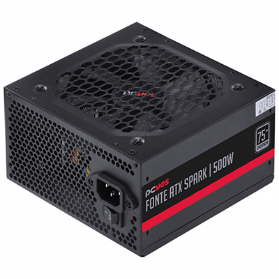 Fonte ATX 500W reais PCyes PXSP500WP, PFC ativo