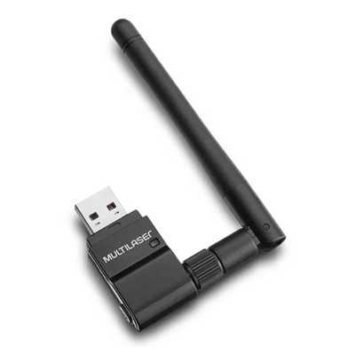 Adaptador USB WiFi Multilaser RE034 150Mbps 3dBi