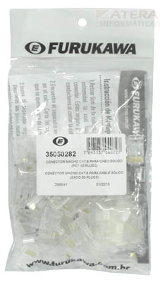 Pacote com 50 peas RJ45 macho CAT.6 Furukawa 35050282