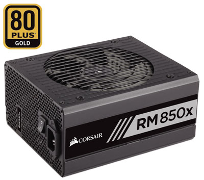 Fonte ATX  850W reais Corsair RM850X 80 plus Gold, PFC