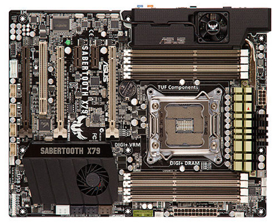 Placa me Asus Sabertooth X79 p/ i7 LGA-2011 c/ CrossF.