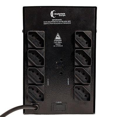 Nobreak 1200VA (744W) Coletek Safe Pro 2bat. 8 tom. biv/115V