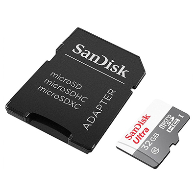 Carto memria 32GB microSDHC UHS-I Sandisk c/ adapter