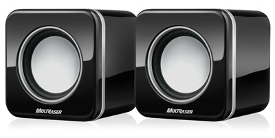 Caixas de som Power Cube Multilaser SP089 4W RMS USB P2