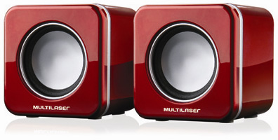 Caixas de som Power Cube Multilaser SP104 4W RMS USB P2