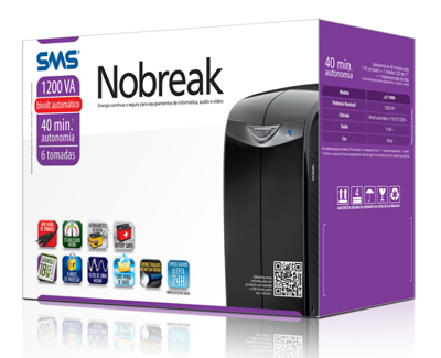 Nobreak SMS Station II, 1200VA (600W), bivolt/115V