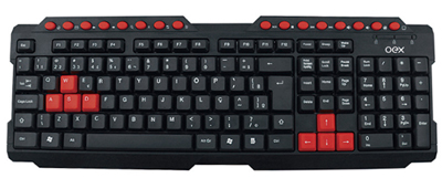 Teclado multimdia Game OEX TC-200 Action ABNT-2 USB