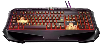 Teclado Gamer Multilaser TC167 Warrior c/ LED USB 50cps