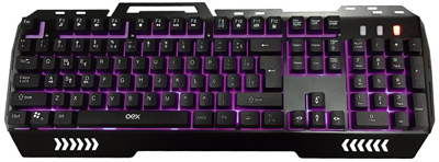 Teclado game OEX TC204 Fusion, teclas Anti-Ghosting USB