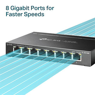 Switch 8 portas Gigabit TP-Link TL-SG108E, 1000Mbps 1Gb